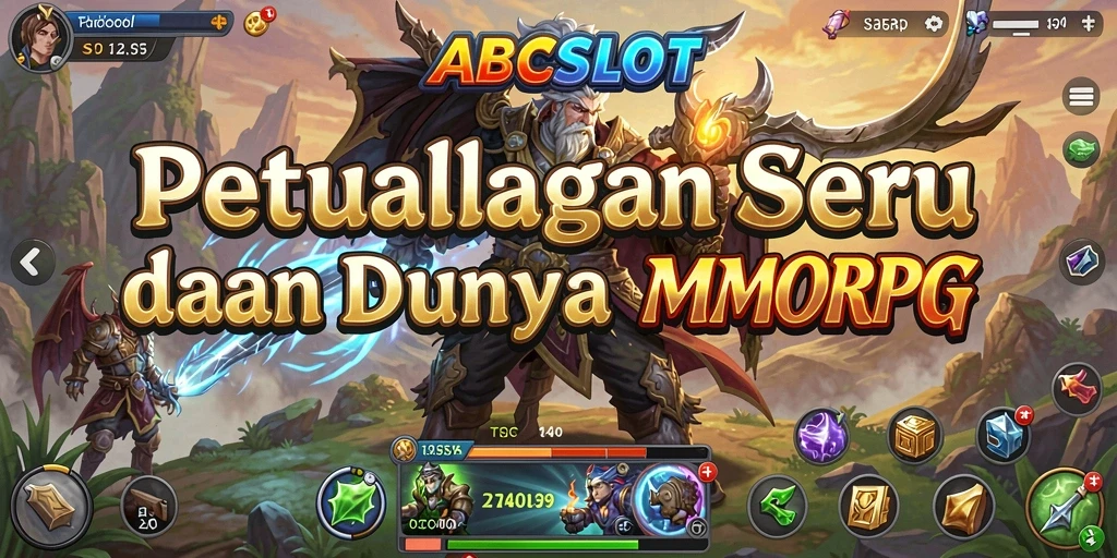 Screenshot gameplay ABCSLOT menampilkan petualangan epik dalam MMORPG.