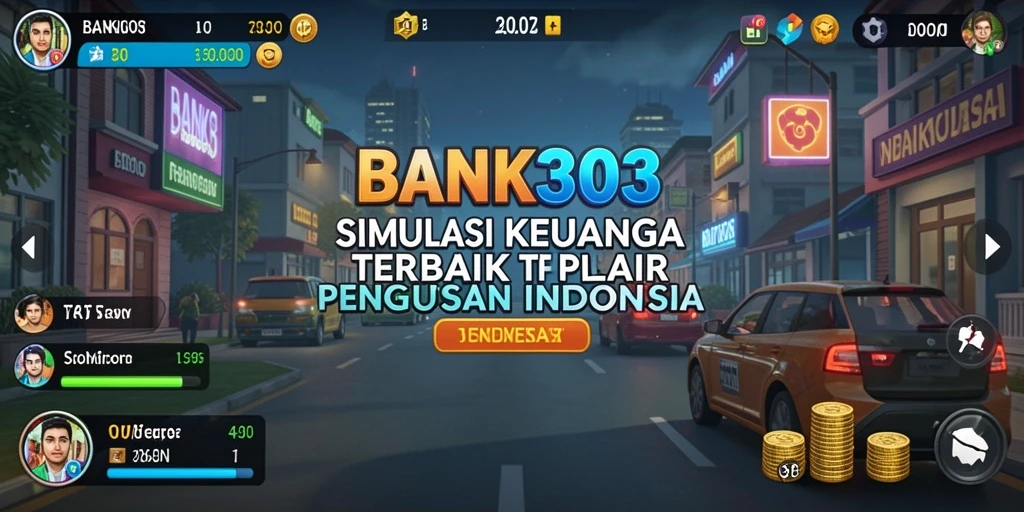 Gameplay BANK303 menampilkan simulasi manajemen keuangan yang menyenangkan.