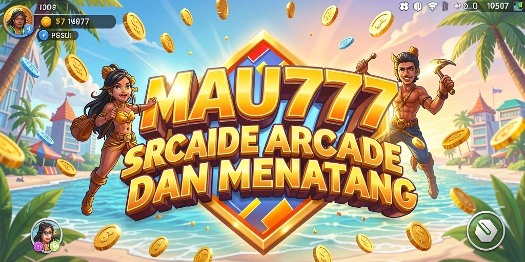 Tampilan gameplay seru MAU777 dalam mode arcade.