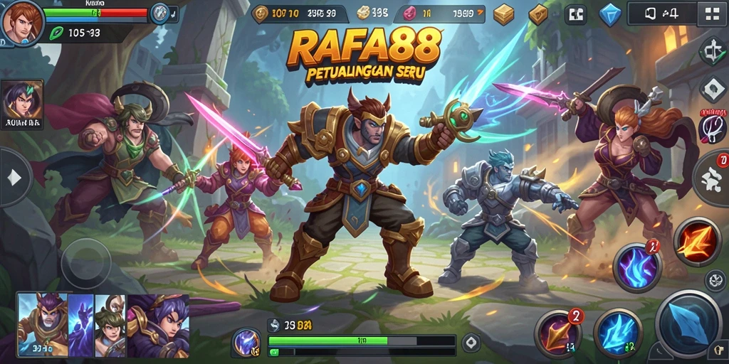 Tampilan seru gameplay RAFA88 dengan aksi tim yang mendebarkan.