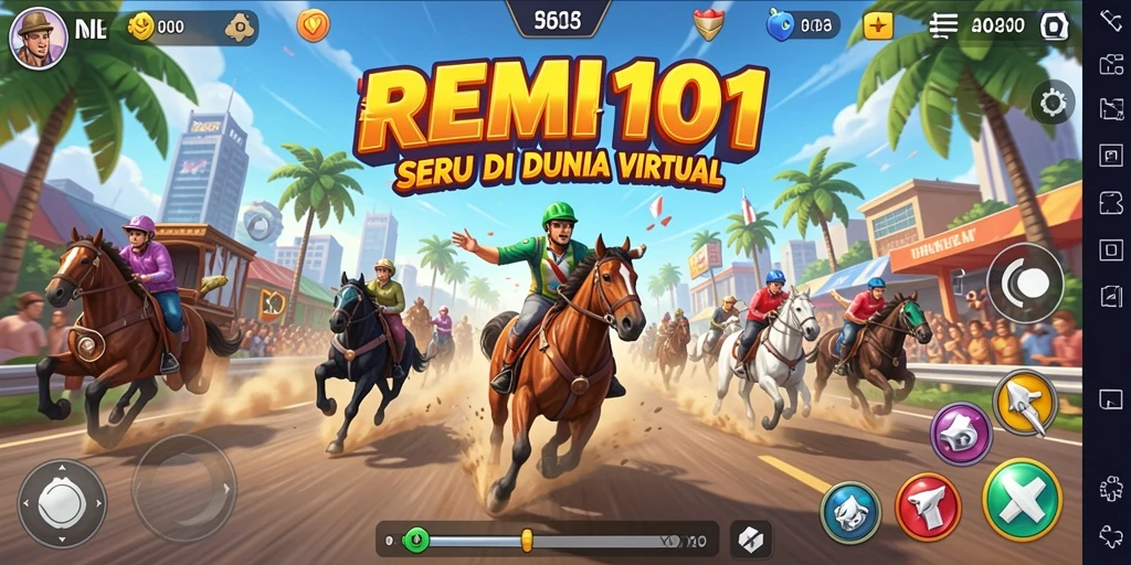 Gameplay balapan yang mendebarkan dan seru di REMI101.